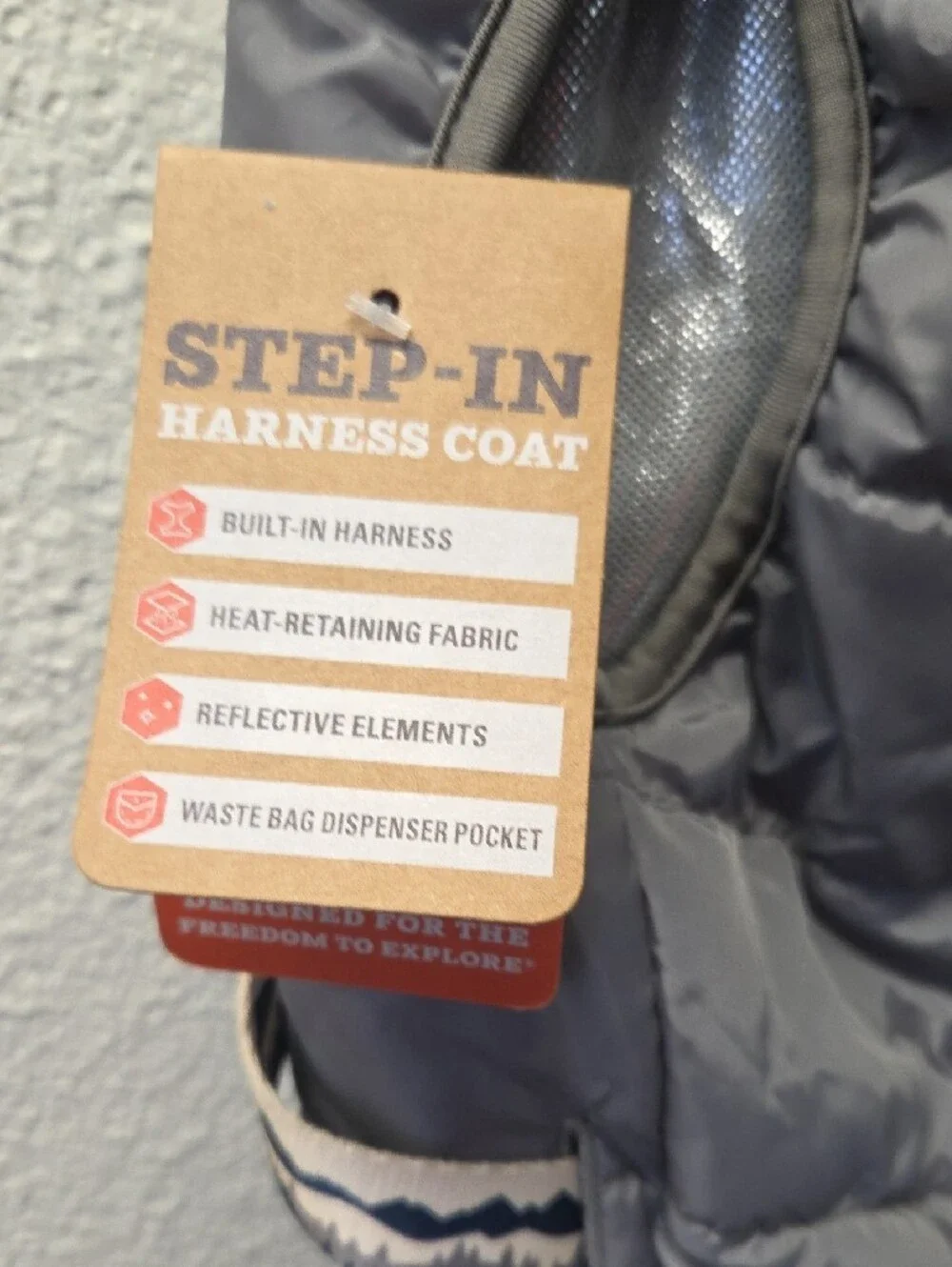 Arcadia Trail Gray Quilted Step-In Puffer with Built-In Harness